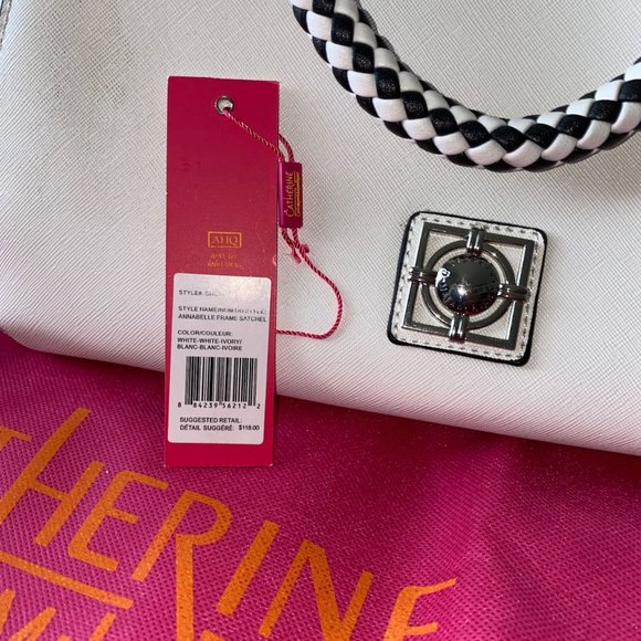 Catherine Malandrino 3D Floral Annabelle Frame Satchel w/dust bag - Picture 7 of 16